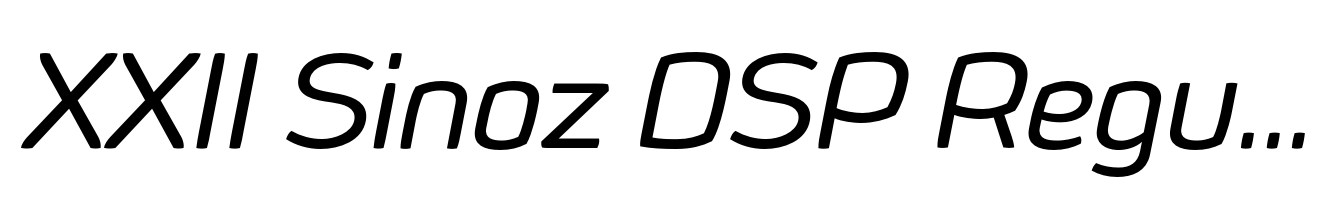 XXII Sinoz DSP Regular Italic